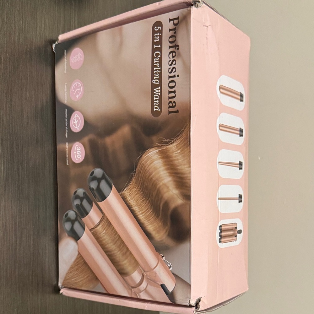 Professional 5-in-1 Curling Wand - Pink
